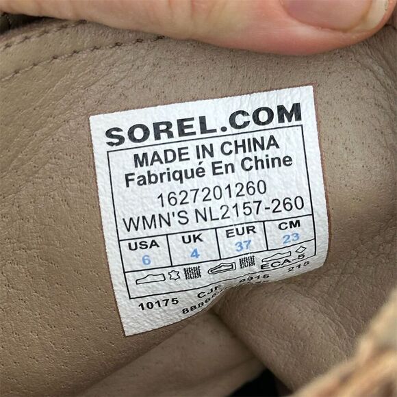 Sorel Women's Major Carly Combat Boots Brown Size 6 Casual Lace-Up - Picture 6 of 6